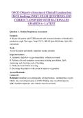 OSCE &lpar;Objective Structured Clinical Examination&rpar;  OSCE bookings &lpar;NMC&rpar; EXAM QUESTIONS AND  CORRECT ANSWERS WITH RATIONALES  GRADED A&plus; LATEST
