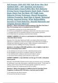 Fall Semester 2026&ndash;2027 NSC Safe Driver New York Updated 2026 &vert; 190&plus; Questions and Answers &vert; National Safety Council &lpar;NSC&rpar; New York Defensive Driving Course Comprehensive Study Guide&comma; Practice Exam&comma; Exam Prep Test Bank&comma; NY Traffic Laws&comma; Defensive Driving 