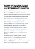 SDI SCUBA CERTIFICATION EXAM STUDY&NewLine;GUIDE 2026&sol;2027 &ndash; COMPLETE&NewLine;QUESTIONS WITH 100&percnt; VERIFIED&NewLine;CORRECT ANSWERS&period; 