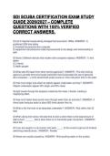SDI SCUBA DIVER CERTIFICATION STUDY&NewLine;GUIDE 2026&sol;2027 &ndash; AUTHENTIC QUESTIONS&NewLine;AND 100&percnt; VERIFIED CORRECT ANSWERS&NewLine;EDITION&period; 