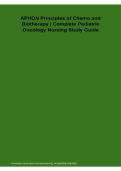 APHON Principles of Chemo and Biotherapy Complete Pediatric Oncology Nursing Study Guide &vert; Chemotherapy & Biotherapy Review 2026&sol;2027