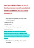 Utah Category 6 Right-of-Way Pest Control &NewLine;Exam Questions and Correct Answers &lpar;Verified &NewLine;Answers&rpar; Plus Rationale 2027 Q&A&vert; Instant &NewLine;Download Pdf