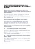 TRAFFIC SUPERVISOR 2026&sol;2027 EXAM BANK &ndash;&NewLine;AUTHENTIC QUESTIONS WITH DETAILED CORRECT&NewLine;ANSWERS&period; 
