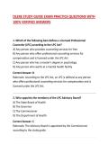 OLERE STUDY GUIDE EXAM PRACTICE QUESTIONS WITH 100&percnt; VERIFIED ANSWERS