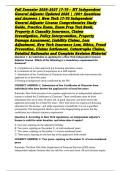 Fall Semester 2026&ndash;2027 17-70 &ndash; NY Independent General Adjuster Updated 2026 &vert; 190&plus; Questions and Answers &vert; New York 17-70 Independent General Adjuster License Comprehensive Study Guide&comma; Practice Exam&comma; Exam Prep Test Bank&comma; Property & Casualty Insurance&comma; C