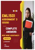 EML1501 ASSIGNMENT 3 2026 - COMPLETE ANSWERS