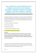 WGU C208 FINAL OA EXAM WITH ACTUAL &NewLine;CORRECT QUESTIONS AND VERIFIED &NewLine;DETAILED ANSWERS&vert; CURRENTLY TESTING &NewLine;VERSION &vert; ALREADY GRADED A&plus;&vert;EXPERT &NewLine;VERIFIED FOR GUARANTEED PASS 2026-2027 