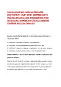 FLORIDA CHILD WELFARE CASE MANAGER CERTIFICATION STUDY GUIDE COMPREHENSIVE PRACTICE EXAMINATION&colon; 200 QUESTIONS WITH DETAILED RATIONALES AND CORRECT ANSWERS COVERING ALL EXAM DOMAINS
