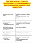 NUR 2063 &sol; NUR2063&colon; Essentials&NewLine;ofPathophysiology Exam 2 Questions and&NewLine;Answers with Verified Solutions &vert; Latest&NewLine;Updated 2026
