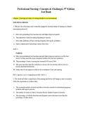 Professional Nursing Concepts & Challenges 9th Ed Test Bank Chapters 1-14&NewLine;&NewLine;