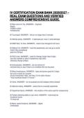 IV CERTIFICATION EXAM BANK 2026&sol;2027 &ndash;&NewLine;REAL EXAM QUESTIONS AND VERIFIED&NewLine;ANSWERS COMPREHENSIVE GUIDE&period; 