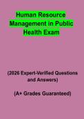 Human Resource Management in Public Health Exam Study Guide PDF &vert; Practice Questions & Revision Notes