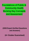 Foundations of Public & Community Health Nursing&colon; Key Concepts & Assessment Study Guide PDF