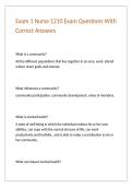 Exam 1 Nurse 1210 Exam Questions With Correct Answers&period;