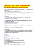 NURS 6501 Final &vert; Expert Verified Questions&NewLine;and Answers &vert; Most Recent 2026 Update
