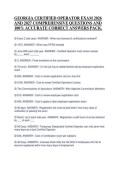 GEORGIA CERTIFIED OPERATOR EXAM 2026&NewLine;AND 2027 COMPREHENSIVE QUESTIONS AND&NewLine;100&percnt; ACCURATE CORRECT ANSWERS PACK&period;