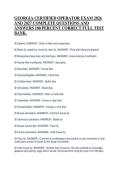 GEORGIA CERTIFIED OPERATOR EXAM 2026&NewLine;AND 2027 COMPLETE QUESTIONS AND&NewLine;ANSWERS 100 PERCENT CORRECT FULL TEST&NewLine;BANK&period;