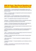 AINS 101 Exam &vert; Most Recent Questions and&NewLine;Answers &vert; 2026 Update &vert; Exam Review Pack