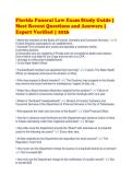 Florida Funeral Law Exam Study Guide &vert;&NewLine;Most Recent Questions and Answers &vert;&NewLine;Expert Verified &vert; 2026