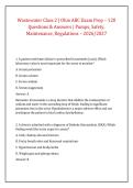 Wastewater Class 2 &vert; Ohio ABC Exam Prep &ndash; 120 &NewLine;Questions & Answers &vert; Pumps&comma; Safety&comma; &NewLine;Maintenance&comma; Regulations &ndash; 2026&sol;2027 