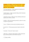 Florida Funeral Law Exam Study Guide &vert;&NewLine;Updated Questions and Answers &vert; Most&NewLine;Recent 2026 Edition&NewLine;