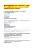 Florida Funeral Law Exam Study Guide &vert;&NewLine;Newest Questions and Answers &vert; 2026&NewLine;Update &vert; Expert Verified