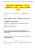 UBC BIOL 155 FINAL 1 EXAM &NewLine;QUESTIONS AND ANSWERS 2026 - 2027 