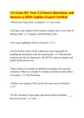 1st Exam IEC Year 2 &vert; Newest Questions and&NewLine;Answers &vert; 2026 Update &vert; Expert Verified