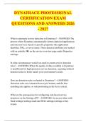 DYNATRACE PROFESSIONAL &NewLine;CERTIFICATION EXAM &NewLine;QUESTIONS AND ANSWERS 2026 - 2027 