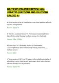 SSGT WAPS PRACTICE REVIEW 2026&NewLine;UPDATED QUESTIONS AND SOLUTIONS&NewLine;GRADED A&plus;