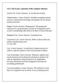ACG 3341 Exam 1 Questions With Complete Solutions