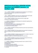 NFHS Basketball Rules UPDATED ACTUAL&NewLine;Questions and CORRECT Answers &vert; A&plus;&NewLine;Verified &vert; 2026