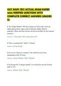 SSGT WAPS TEST ACTUAL EXAM PAPER&NewLine;2026 VERIFIED QUESTIONS WITH&NewLine;COMPLETE CORRECT ANSWERS GRADED&NewLine;A&plus;&NewLine;