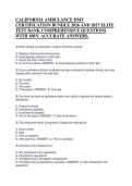 CALIFORNIA AMBULANCE DMV&NewLine;CERTIFICATION BUNDLE 2026 AND 2027 ELITE&NewLine;TEST BANK COMPREHENSIVE QUESTIONS&NewLine;WITH 100&percnt; ACCURATE ANSWERS&period;