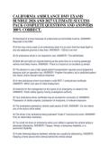 CALIFORNIA AMBULANCE DMV EXAMS&NewLine;BUNDLE 2026 AND 2027 ULTIMATE SUCCESS&NewLine;PACK COMPLETE QUESTIONS AND ANSWERS&NewLine;100&percnt; CORRECT&period;