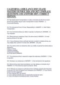 CALIFORNIA AMBULANCE DMV EXAMS&NewLine;MASTERY BUNDLE 2026 AND 2027 COMPLETE&NewLine;QUESTIONS AND ANSWERS 100&percnt; CORRECT&NewLine;EDITION&period;