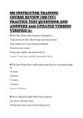 SSI INSTRUCTOR TRAINING&NewLine;COURSE REVIEW &lbrack;SSI ITC&rsqb;&NewLine;PRACTICE TEST QUESTIONS AND&NewLine;ANSWERS 2026 UPDATED VERSION&NewLine;VERIFIED A&plus;
