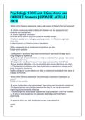 Psychology 100 Exam 2 Questions and&NewLine;CORRECT Answers &vert; UPDATED ACTUAL &vert;&NewLine;2026