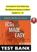 Test bank for ECGs Made Easy &NewLine;7th Edition by Barbara J Aehlert &NewLine;Chapters 1 - 10