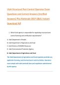 Utah Structural Pest Control Operator Exam &NewLine;Questions and Correct Answers &lpar;Verified &NewLine;Answers&rpar; Plus Rationale 2027 Q&A&vert; Instant &NewLine;Download Pdf 