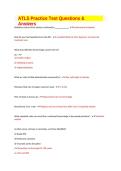 Advanced Trauma Life Support ATLS Practice Test Questions and Answers Study Guide