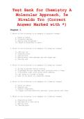 Test Bank for Chemistry&colon; A Molecular Approach&comma; 5th Edition by Nivaldo J&period; Tro &vert; All Chapters &vert; Comprehensive Practice Questions & Study Guide