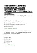 SSI INSTRUCTOR TRAINING&NewLine;COURSE REVIEW &lbrack;SSI ITC&rsqb;&NewLine;QUESTIONS AND CORRECT&NewLine;ANSWERS 2026 LATEST PREP GUIDE&NewLine;VERIFIED A&plus;