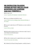 SSI INSTRUCTOR TRAINING&NewLine;COURSE REVIEW &lbrack;SSI ITC&rsqb; EXAM&NewLine;QUESTIONS AND ANSWERS&NewLine;2026&sol;2027 VERIFIED A&plus;