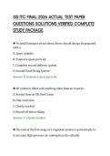SSI ITC FINAL 2026 ACTUAL TEST PAPER&NewLine;QUESTIONS SOLUTIONS VERIFIED COMPLETE&NewLine;STUDY PACKAGE