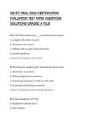 SSI ITC FINAL 2026 CERTIFICATION&NewLine;EVALUATION TEST PAPER QUESTIONS&NewLine;SOLUTIONS GRADED A PLUS
