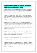 NFHS Football UPDATED ACTUAL Questions&NewLine;and CORRECT Answers &vert; 2026