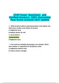 Certified Clinical Hemodialysis Technician CCHT Exam Questions and Answers Study Guide