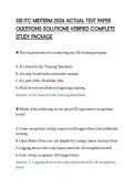SSI ITC MIDTERM 2026 ACTUAL TEST PAPER&NewLine;QUESTIONS SOLUTIONS VERIFIED COMPLETE&NewLine;STUDY PACKAGE