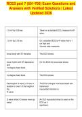 RCES part 7 &lpar;601-700&rpar; Exam Questions and&NewLine;Answers with Verified Solutions &vert; Latest&NewLine;Updated 2026